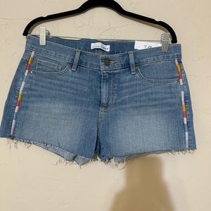 Loft embroidered denim shorts